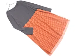 PAR ICI パーリッシィ チュール 花柄 ドッキング ワンピース sizeM/チャコールxオレンジ ■◇ レディースのサムネイル