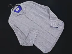 NICOLE CLUB ニコルクラブ FOR MEN ワイヤーカラー 総柄 シャツ size50/白ｘ紺 ■◇ メンズ