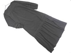 natural couture ナチュラルクチュール ボリュームスリーブ マキシ ワンピース sizeF/黒 ■◇ レディース