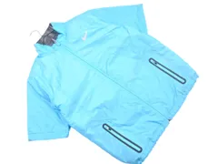 NIKE ナイキ リバーシブル チェック 半袖 中綿 ジャケット sizeXL/水色 ◇■ メンズ