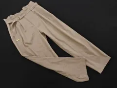 green label relaxing グリーンレーベルリラクシング ユナイテッドアローズ タック ウエストベルト付き ワイド パンツ size38/ベージュ ■◇ レディース