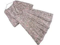 NATURAL BEAUTY ナチュラルビューティー 総柄 Aライン ワンピース size38/ブラウン ■◇ レディース