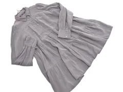 ZARA ザラ ティアード チュニック丈 シャツ sizeS/グレー ■◇ レディース