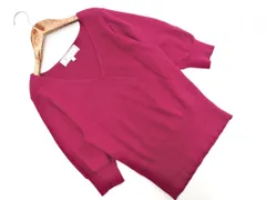 Rope Picnic ロペピクニック リブ パフスリーブ Vネック ニット セーター size38/ピンク ■◇ レディース