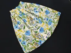 tocco closet トッコクローゼット 花柄 タック スカート sizeM Ｌ/白ｘ青ｘ黄 ■◇ レディース
