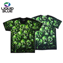 [新品/US輸入] LIQUID BLUE  リキッド ブルー Tシャツ 半袖 LIQUID BLUE グリーン メンズ スカル パイル ( Skull Pile S/S Tee T-SHIRTS カットソーのサムネイル