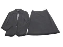 ESPRITMUR エスプリミュール ピンストライプ セットアップ ジャケット スカート スーツ size上9 下64/黒 ■◇ レディース