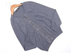 COMME CA DU MODE コム サ デ モード ウール100% ラメ ニット カーディガン size9/グレー ■◇ レディース