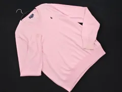 POLO RALPH LAUREN ポロ ラルフローレン Vネック ワンポイント ニット セーター sizeXL/ピンク ■◇ メンズ