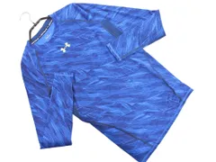 UNDER ARMOUR アンダーアーマー 総柄 長袖 プルオーバー カットソー sizeMD/紺 ■◇ メンズ