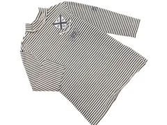 PEARLY GATES パーリーゲイツ ゴルフ ハイネック ボーダー 七分袖 プルオーバー カットソー size0/黒ｘ白 ■◇ レディース