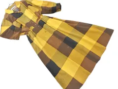 RODEO CROWNS ロデオクラウンズ チェック ロング シャツ ワンピース sizeS/黒ｘ茶ｘマスタード ■◇ レディース