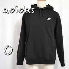 【美品】adidas Originalsアディダス オリジナルス AC ワッペン フーディ AC WAPPEN HOODIE PARKER トレフォイルロゴ コットン プルオーバーパーカー DX4212 O(XL) 黒ブラック 【古着】【中古】【送料無料】