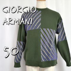 GIORGIO ARMANI 90s ミラノ期 立体 最高級ウール ニット 50 - メルカリ