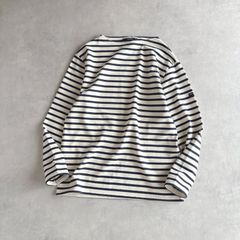 極美品】comm.arch./オーガニックコットン スクエアネックボーダーT