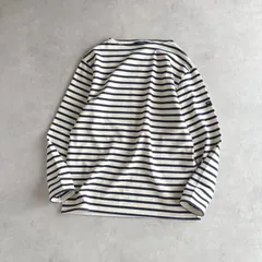 極美品 / SAINT JAMES セントジェームス / OUESSANT ウェッソン 長袖 ボーダー バスクシャツ / ユニセックス T3 レディース メンズ / エクリュ×ネイビー / フランス製 / トップス