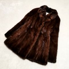 美品 艶々 デミバフミンク サガミンク ファーコート Lサイズ相当