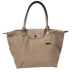 LONGCHAMP(ロンシャン) ショルダーバッグ ル・プリアージュクラブ ピンクベージュ×ダークネイビー 折りたたみ レザー