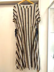 M7  ロシャス Rochas ワンピース１１号  ストライプ  ゆったり