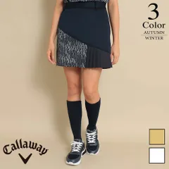 【メール便・ゆうパケット】▼スカート〔ロゴプリント〕 【S/M/L寸：レディース】キャロウェイ ゴルフ Callaway 有名プロ着用ブランド ゴルフウェア スカート レディース【秋冬モデル】【50％OFF】【SALE】c23228202