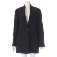 ジルサンダー 21年 シルク リネン混 TAILOR MADE JACKET ノーカラージャケット JSCU190710 ブラック 36【中古】のサムネイル