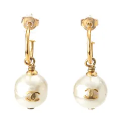 シャネル GP パール ココマーク ピアス ヴィンテージ ゴールド【中古】