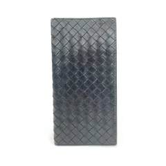 BOTTEGA VENETA ボッテガヴェネタ 二つ折り札入れ 長財布  イントレチャート レザー    ブラック メンズ / 243001001957