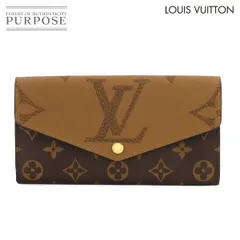 未使用 展示品 ルイ ヴィトン LOUIS VUITTON モノグラム ジャイアント リバース ポルトフォイユ サラ ウォレット 二つ折り 長財布 90318267