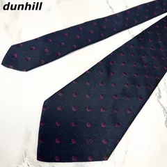 【未使用級】ダンヒル dunhill ネクタイ シルク100% 総柄 水玉模様 ヴィンテージ vintage イタリア製