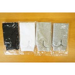 【新品 未使用】 レディース 4足セット 足袋ソックス 2本指ソックス かかとなし 靴下 ショートくつした ソックス 無地 黒 白 グレー   [ネコポス]