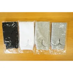 【新品 未使用】 レディース 4足セット 足袋ソックス 2本指ソックス かかとなし 靴下 ショートくつした ソックス 無地 黒 白 グレー   [ネコポス]
