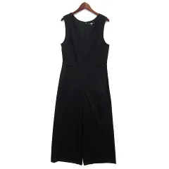ユニクロ UNIQLO ジャンプスーツ ストレート ワイド サロペット ブラック 黒 M 474068
