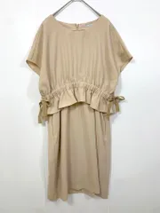 OPAQUE.CLIP オペークドットクリップ サイドリボン ドレス ワンピース size40/L/ベージュ ■■ レディース