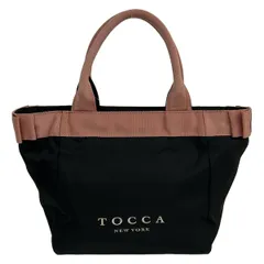 TOCCA(トッカ) ハンドバッグ - 黒×ピンクベージュ リボン