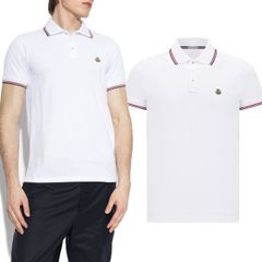 定価7.1万 新品同様 モンクレール ポロシャツ ホワイト M MONCLER 