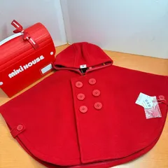 △▼△0358　miki HOUSE　ミキハウス　ポンチョ　マントフリー　サイズF　70-90cm　未使用品