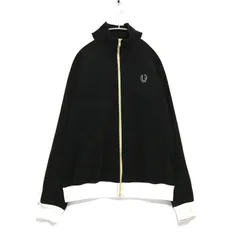 【中古A】メンズM フレッドペリー テープド トラックジャケット FRED PERRY Taped Track Jacket J1303 ブラック/ホワイト ジャージ 送料無料