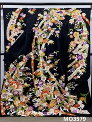 振袖 豪華 金駒 総絞り 紋意匠 裏打ち済み 身丈163cm MO2797