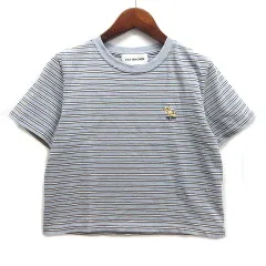 リリーブラウン Lily Brown 2024AW リリーベアー ボーダー Tシャツ ショート 半袖 ライトブルー Fのサムネイル