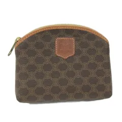 CELINE ポーチ マカダム柄 PVC ブラウン