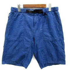 ジョンブル JOHNBULL 千鳥格子 ヘンプ クライミング ショーツ ショートパンツ ハーフパンツ ブルー 青 L 11324のサムネイル