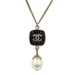 CHANEL ココマーク パール✖️ブラック ボール ネックレス 