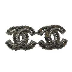 CHANEL ココマーク ピアス ラインストーン シルバー メッキ A14A