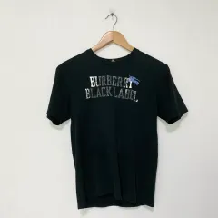 バーバリー ブラックレーベル ラウンドネック プリンティング 半袖 Tシャツ ブラック ユニセックス
