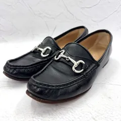 【人気】銀座かねまつ/GINZA KANEMATSU ビットローファー 36 1/2 本革/レザー ブラック/黒 レディース 靴のサムネイル