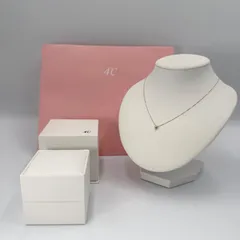 【新品未使用】4℃ K10 ピンクゴールド ジルコニア ネックレス フラワーモチーフ　プレゼント