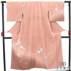 着物 正絹 付け下げ しつけ付き ピンク色 暈し 花 K471ET - メルカリ