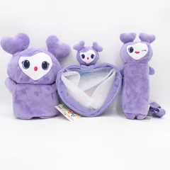 TWICE LOVELY サブリー サナ GiGO 未使用 ぽこきゅんバッグ ハート型ポーチ ぬいぐるみパペット のびふにゃポーチ SANA パープル トゥワイス
