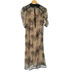 レジャ Leja 花柄リボンパフスリーブマーメイドワンピースドレス レディース JPN：S 