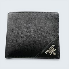 美品☆PRADA プラダ サフィアーノ メタル 二つ折り財布 2MO738 ロゴ 5/26価格改定】PRADA 極美品 プラダ サフィアーノ ロゴ メタル 二